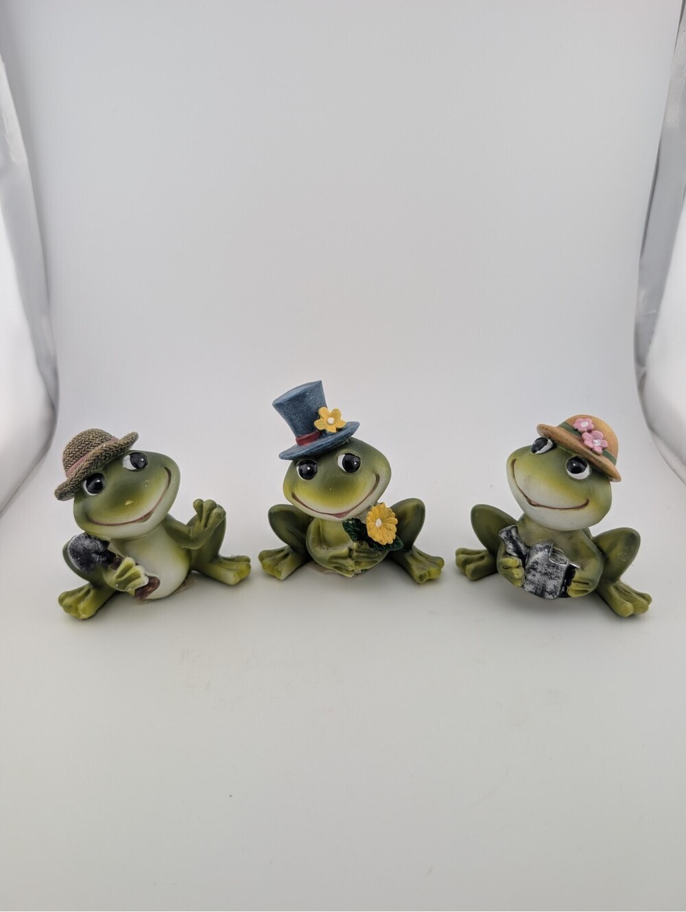 Gerson International Frogs Set Of 3 Frog Figurines Garden 3"